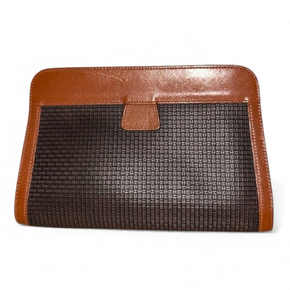 Bally Vintage Woven Lambskin & Embossed Clutch Bag - Picture 2 of 8